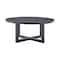 Armen Living Argiope Outdoor Patio Round Coffee Table in Gray Aluminum 840254332560 - alternate 1